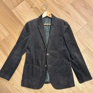 Club Monaco Gray Cotton-Cashmere Corduroy Blazer